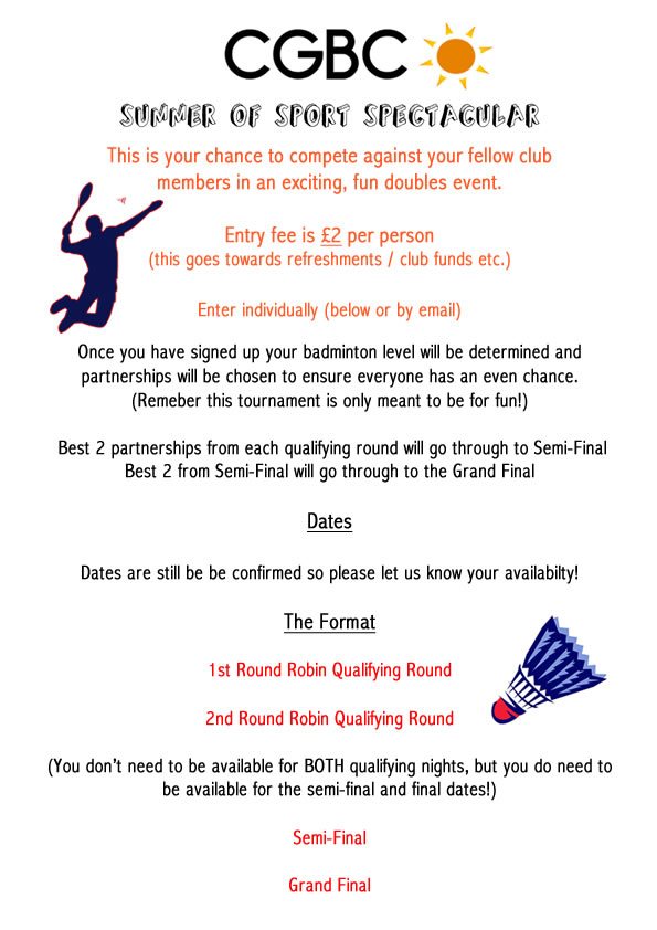 Badminton Poster 2015